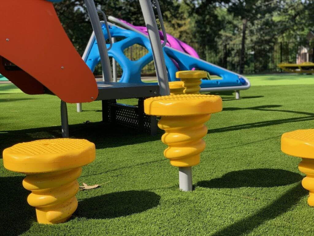 Artificial playground grass installed by SYNLawn