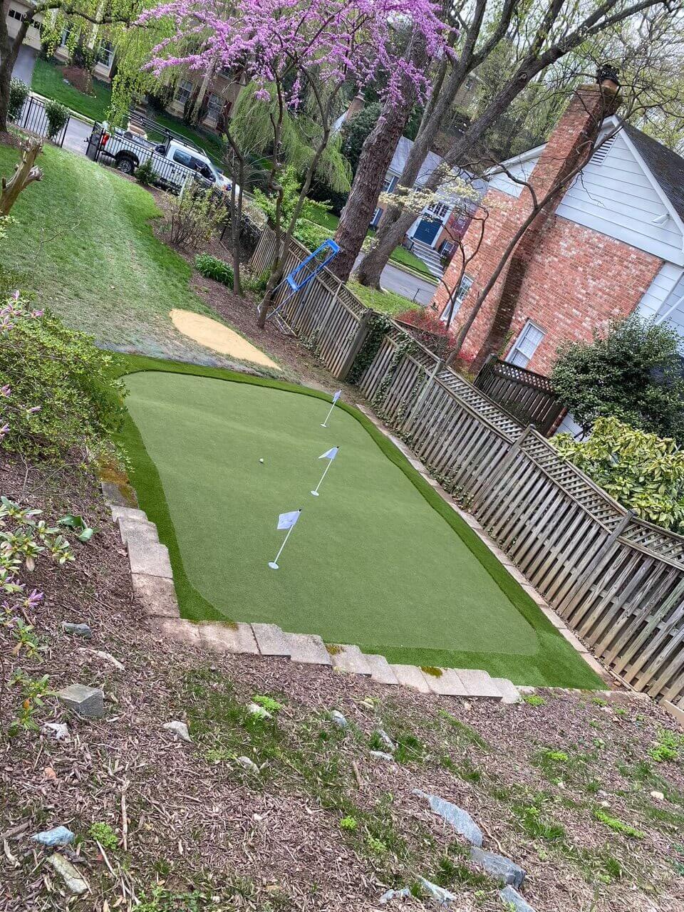 putting green on artificial turf