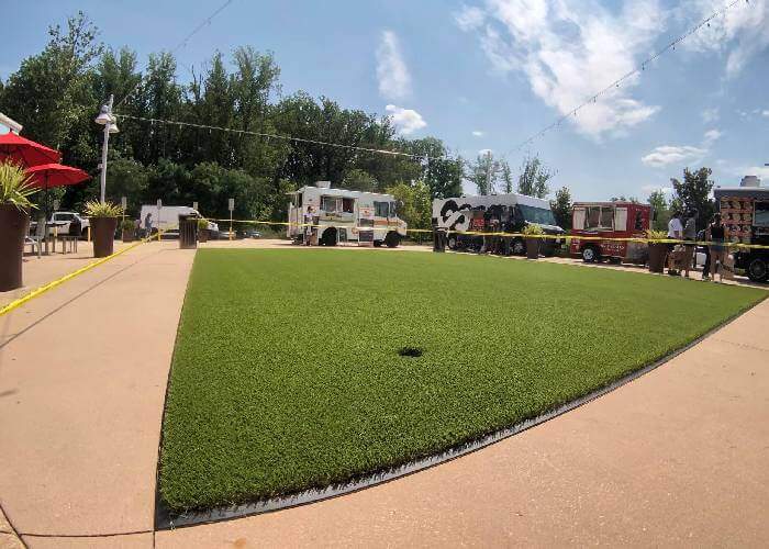 Commercial artificial grass common area installed by SYNLawn