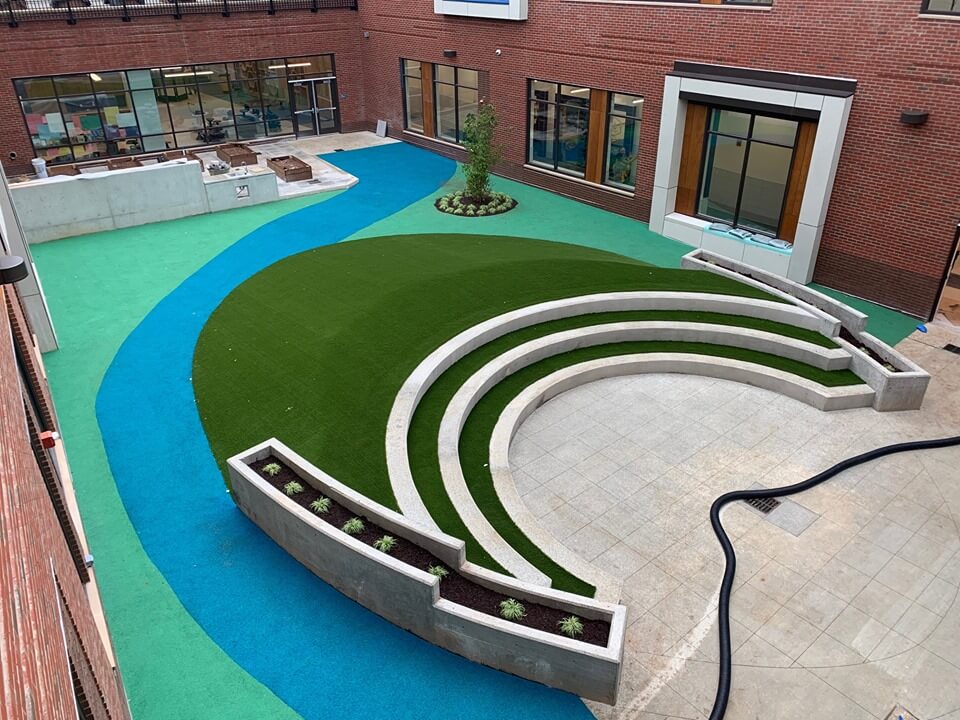 Commercial artificial grass installed by SYNLawn