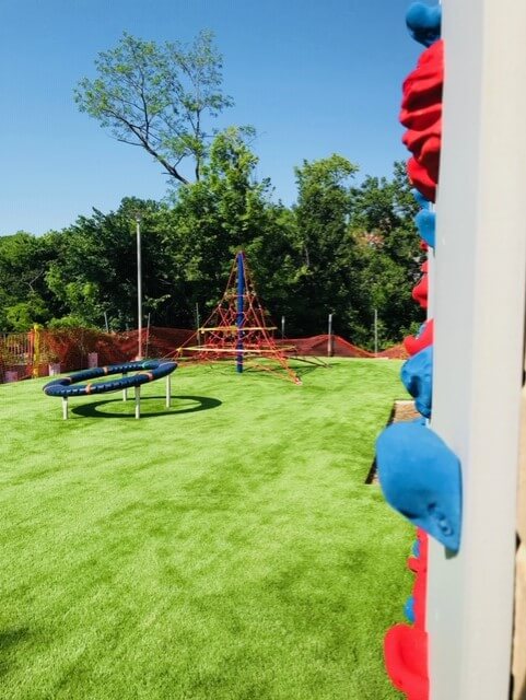 residential playground turf installed by SYNLawn
