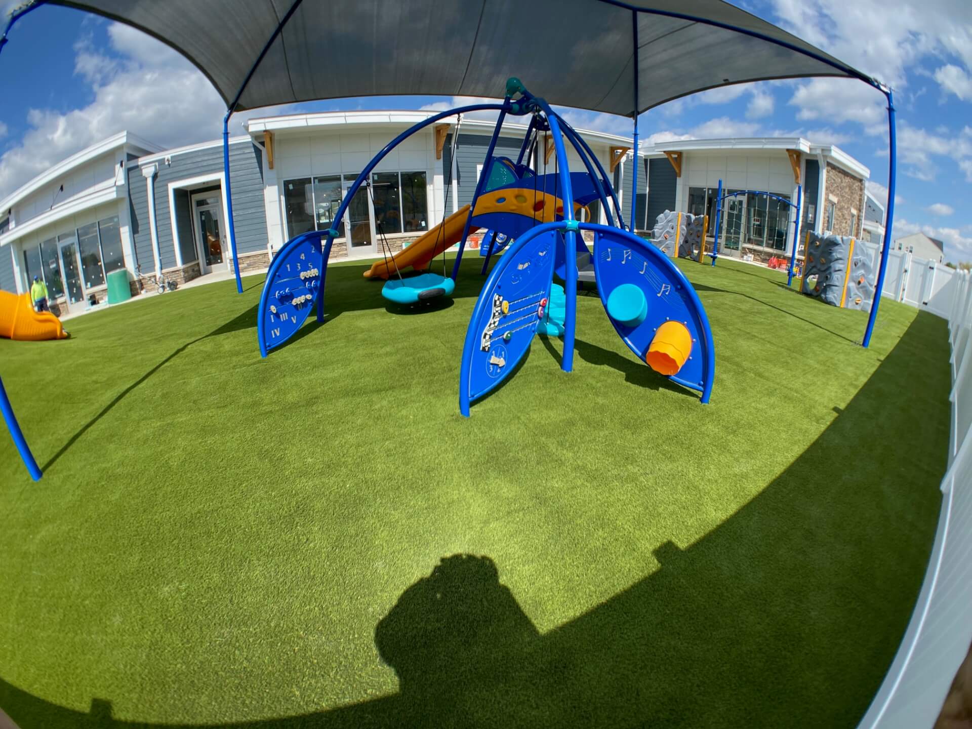Artificial playground turf installed in a chesapeake bay daycare