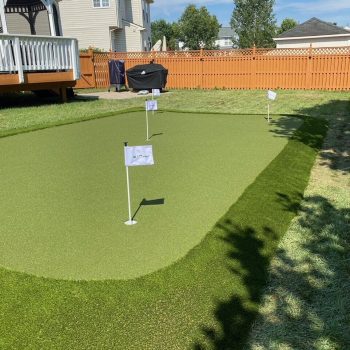 Residential golf greens installed by SYNLawn