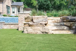 Residential turf installation from SYNLawn Chesapeake Bay